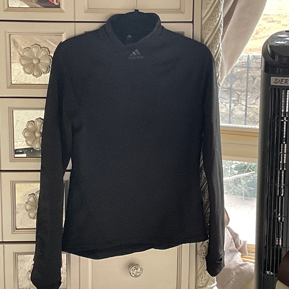 Adidas Cold Dry black pullover mock neck